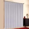 A-TEXTILE-24 Hearts Made-to-Measure Voile Curtain, White, 195 cm H x 1200 cm W view 1