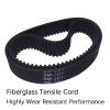 ZHaonan HTD3M Timing Belt, 186/189/195/198/201/207/123/211/221/22/221/250 mm, 6/10/15 mm Wide view 4