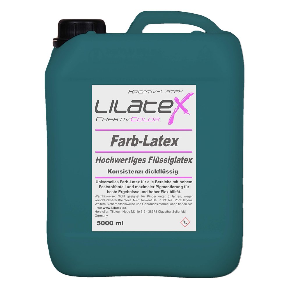 5 L Lilatex Colored Liquid Latex – Thick Dark Turquoise Natural Latex