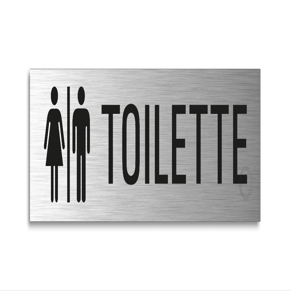 Toilet Door Sign, Women + Men, 160 x 40 mm, Self-Adhesive