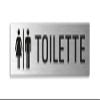 Toilet Door Sign, Women + Men, 160 x 40 mm, Self-Adhesive view 1