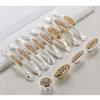 PYouo Cabinet Handles, 1 Pc, Champagne Gold, Diamond-Luxury Zinc Alloy Pull, K 806, 128 mm view 4