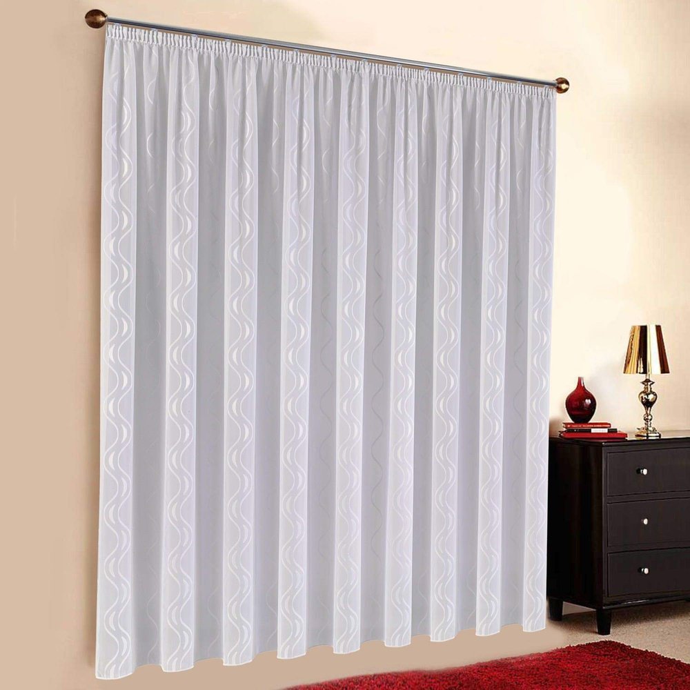 A-TEXTILE-24 Custom-Made Sheer Curtain, White, 165 cm H x 200 cm W