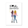 Hand-Drawn “Soulsisters” Greeting Card for Best Friend view 1