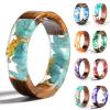 AQUALITYS Handmade Transparent Epoxy Resin Ring with Dried Flower for Women view 2
