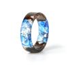 AQUALITYS Handmade Transparent Epoxy Resin Ring with Dried Flower for Women view 3