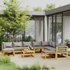 vidaXL 11-Piece Garden Lounge Set with Cushions Solid Acacia Wood view 2