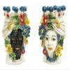 ILAB Set of 2 Sicilian Ceramic Blackberry Heads, 20 cm, Flower Model, Wall-Mounted, Brown view 2