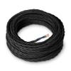 Amarcords Black Braided Silk Fabric Lamp Cord, 10 m, Grounded 3 x 0.75 mm² view 1