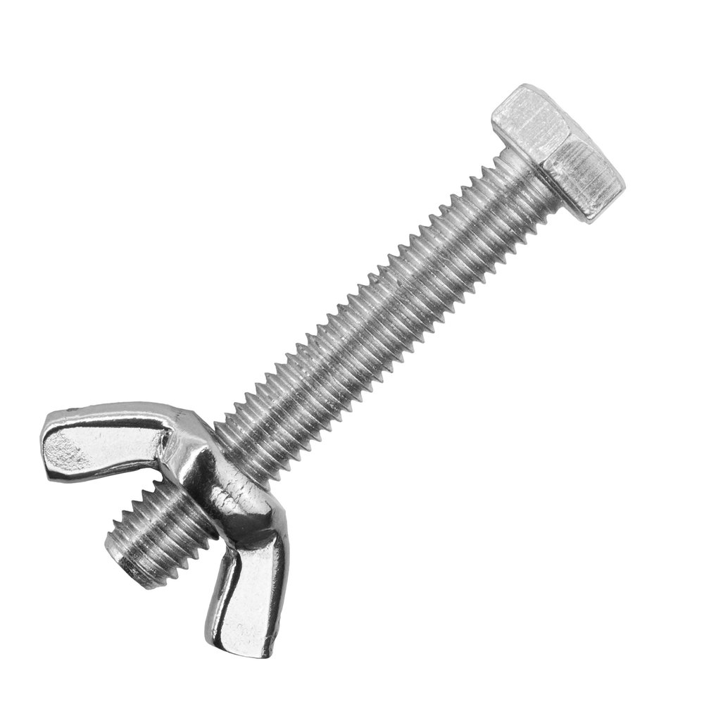 M8 x 60 mm A2 Stainless Steel Hex Bolts with M8 Wing Nuts, 100-Pack | DIN 933 / Similar to DIN 315