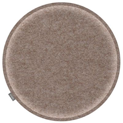 Feltd. Round Felt Seat Cushion, 38 cm, Walnut