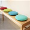 Feltd. Round Felt Seat Cushion, 38 cm, Walnut view 3