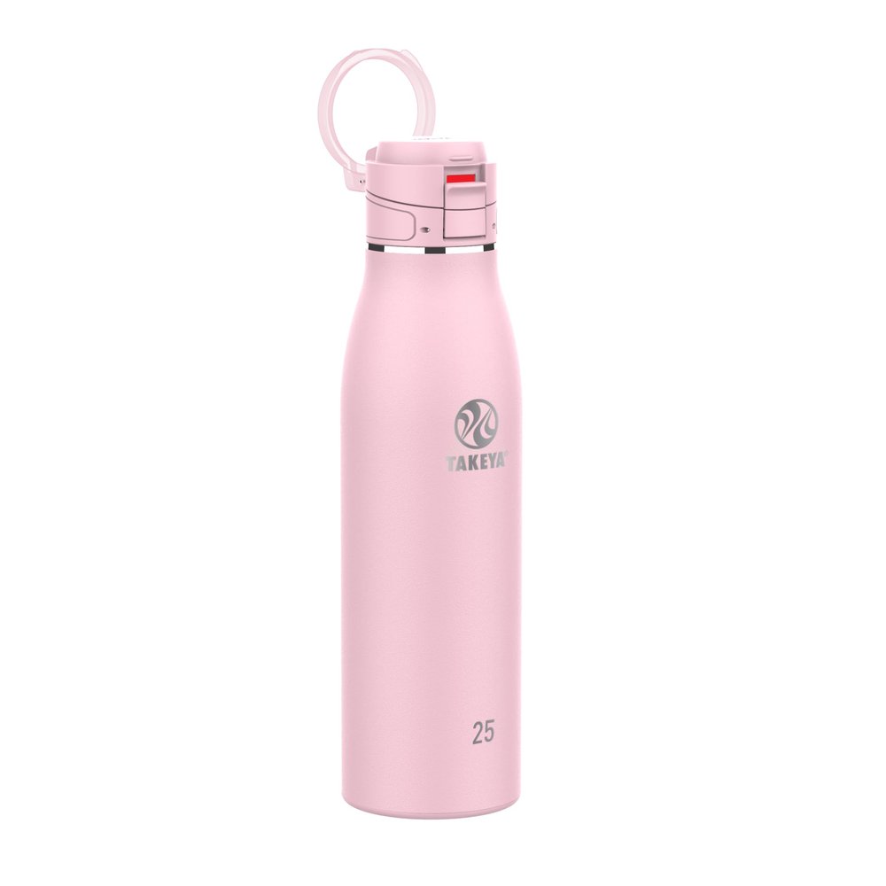Takeya 52510 Traveler Travel Mug, Stainless Steel, Silicone, BPA-Free, Blush