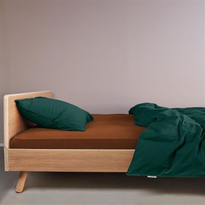 Beddinghouse Jersey Fitted Sheet 160 TDS, 10 cm Pocket Height, Terracotta, 160 x 200/220 x 10 cm