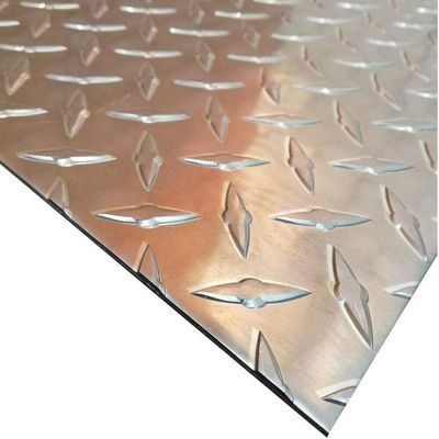 Aluminum Diamond Tread Plate, 1.5/2.0 mm Thick, Cut to Size, 2000 x 750 mm