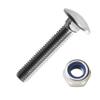 M8 x 120/120 mm Stainless Steel A2 Carriage Bolts with M8 Lock Nuts, 50 Pack view 1