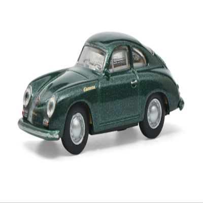 Schuco Porsche 356A Carrera Coupé Model Car, 1:87 Scale, Green Metallic