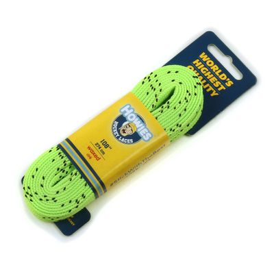 HOWIES Waxed Hockey Skate Laces, 96 in (244 cm), Neon Green