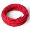 Amarcords Red Round Silk Fabric Lamp Cable, 50 m, 2-Conductor 2×0.75 mm² view 1