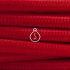 Amarcords Red Round Silk Fabric Lamp Cable, 50 m, 2-Conductor 2×0.75 mm² view 2
