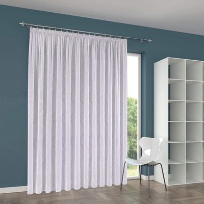 A-TEXTILE-24 Saragossa Custom-Made Voile Sheer Curtain, 260 cm H × 300 cm W