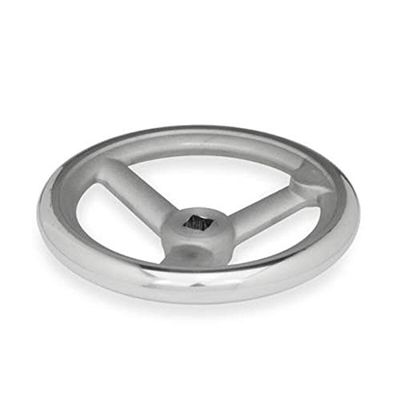 DIN Aluminum Handwheel, 80 mm, 9 mm Square Bore