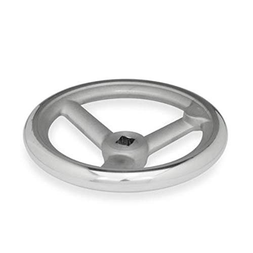 DIN Aluminum Handwheel, 80 mm, 9 mm Square Bore