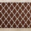 rugsx Trellis Non-Slip Runner Rug - Modern Low-Pile Rug for Kitchen, Hallway & Living Room, Cut-to-Length, Brown, 90 x 270 cm view 4