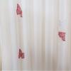 A-TEXTILE-24 Made-to-Measure Butterfly Voile Sheer Curtain, Red, 255 x 250 cm (H x W) view 4