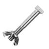 M16 x 90 mm Hex Bolts with Shank & M16 A2 Stainless Steel Wing Nuts (20 pcs) | DIN 931 & Similar to DIN 315 view 1