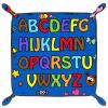 ZORE_FINE5 Foldable Blue Leather Dice Tray with English Uppercase Alphabet view 2