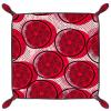 ZORE_FINE5 Foldable Leather Dice Tray, Square, for Jewelry, Watches, Keys, Coins, Candy, Storage Box, Red/Lemon Yellow view 2
