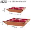 ZORE_FINE5 Foldable Leather Dice Tray, Square, for Jewelry, Watches, Keys, Coins, Candy, Storage Box, Red/Lemon Yellow view 3