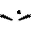 Pinball Lever Wall Decal, Black, 40 x 14 cm view 2