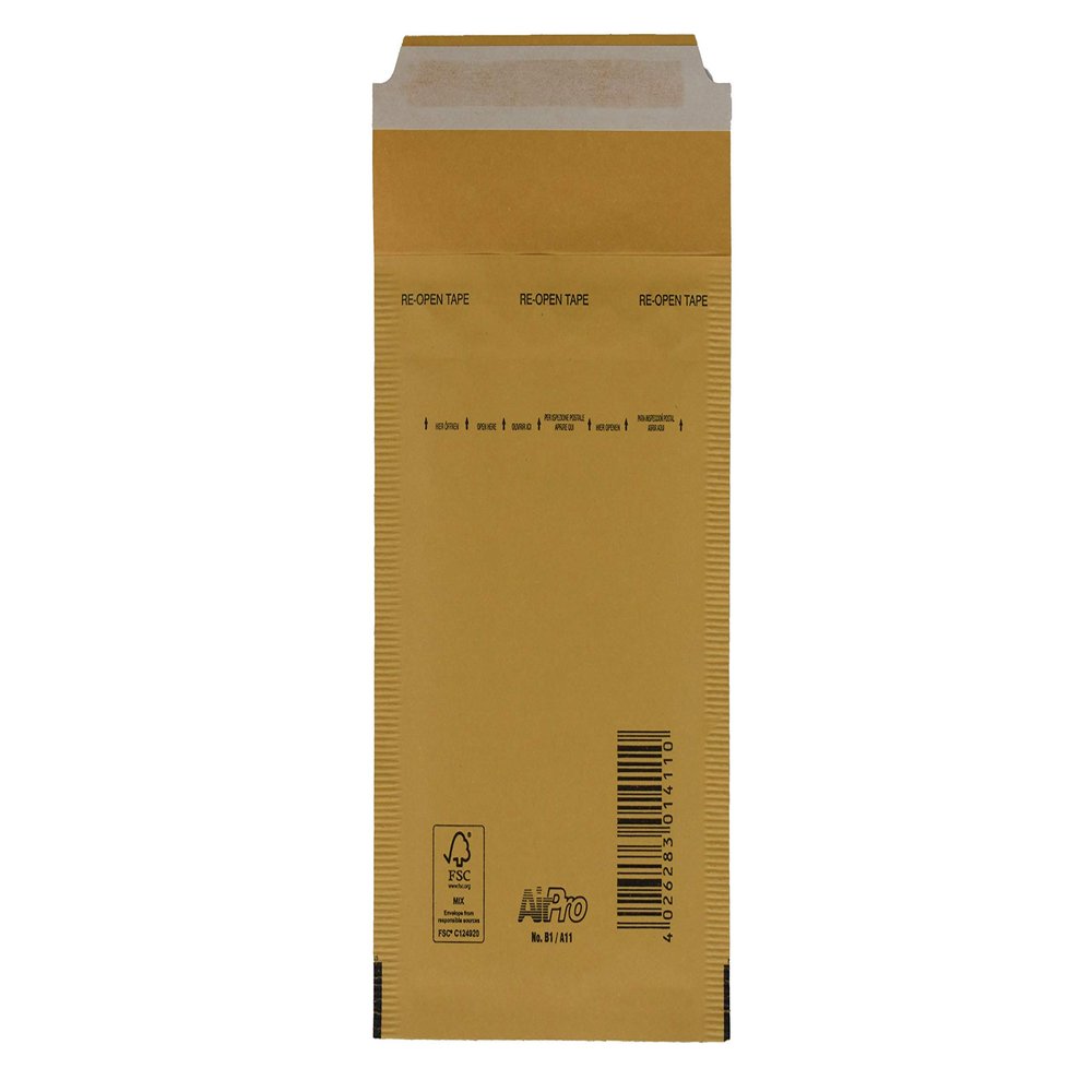 SmithPackaging Gold Bubble Mailers, 100 x 165 mm, 5 Pack