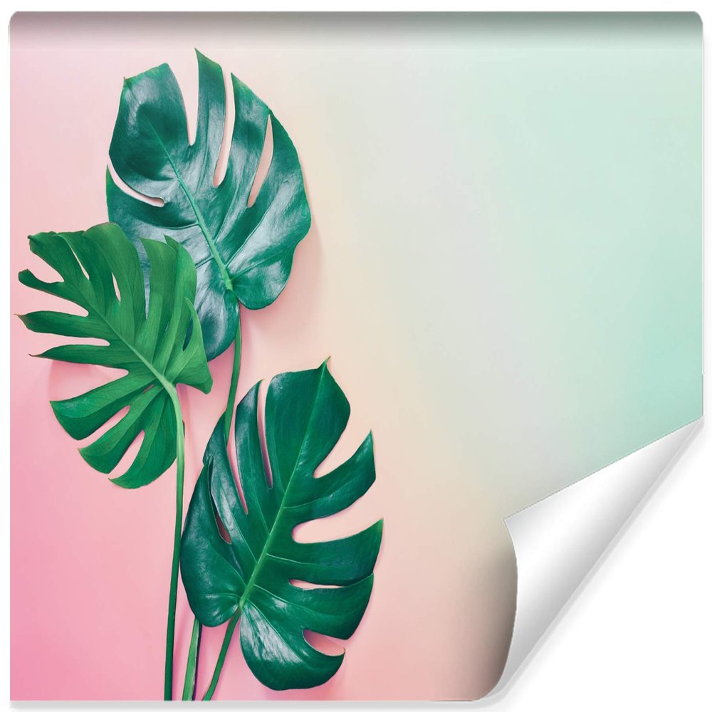 Muralo Non-Woven Photo Wallpaper, Tropical Jungle Flowers, XXL, 405 x 270 cm