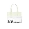Le Jardin du Lin Printed Cotton Tote Bag, Foldable, 34 x 40 cm view 4