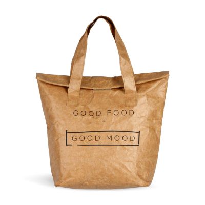 Waterproof Paper-Effect Insulated Lunch Bag, Reusable, 6 L
