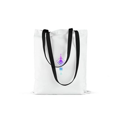 Le Jardin du Lin Printed Shopping Bag with Two Long Black Handles