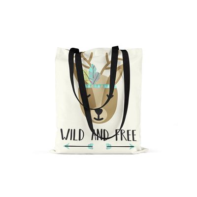 Le Jardin du Lin Printed Foldable Tote Bag with Two Long Black Handles, 48 x 55 cm