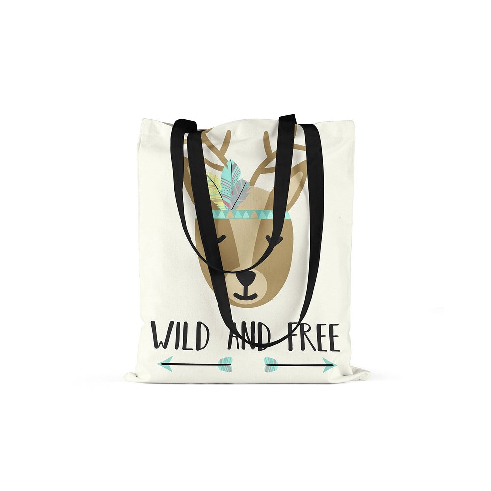 Le Jardin du Lin Printed Foldable Tote Bag with Two Long Black Handles, 48 x 55 cm