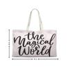 Le Jardin du Lin Printed Reusable Foldable Cotton Tote Bag, 50 x 40 cm view 4