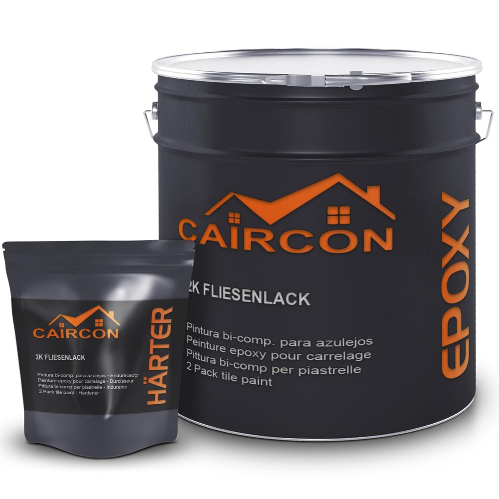 CAIRCON 2K Tile Paint for Floor and Wall Tiles, Kitchen & Bathroom, Pearl White, 2.5 kg