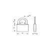 Thirard THI840018 Type 1 Padlock, 40 mm Shackle, MVA1 view 3