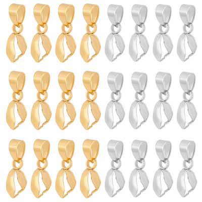 UNICRAFTALE 40-Piece Stainless Steel Pendant Bails for DIY Jewelry Making
