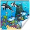 Muralo Non-Woven Photo Wallpaper, Fairy-Tale Underwater Castle, Kids - 90 x 60 cm view 1