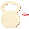 Wooden Dumbbell Decor Craft Blank, 5–50 cm, Pack of 50, 33 cm High view 3
