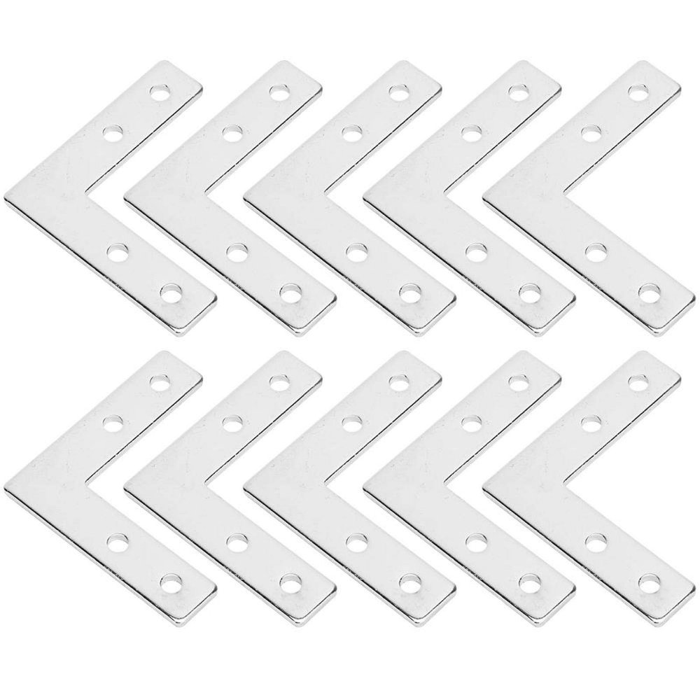 Aluminum L-Type Joining Plate, 10-Pack for 2020 Profiles (20L)