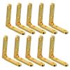 Gold-Tone 90-Degree Zinc Alloy Hinges, 3 x 0.5 cm, 10-Pack view 1