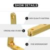 Gold-Tone 90-Degree Zinc Alloy Hinges, 3 x 0.5 cm, 10-Pack view 3